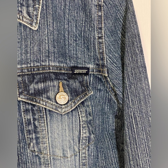 Stephen Hardy Squeeze Women's Denim Jean Jacket Button Front Size Medium - Picture 2 of 10
